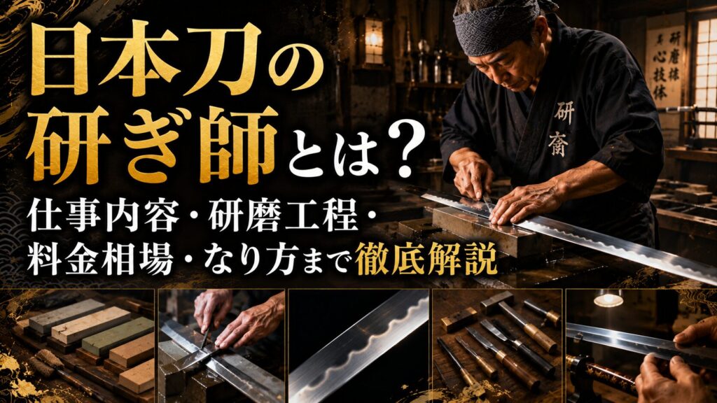日本刀の研ぎ師とは？仕事内容・研磨工程・料金相場・なり方まで徹底解説