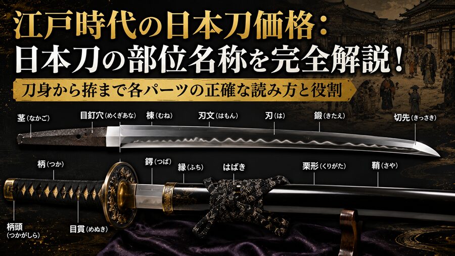 日本刀の部位名称を完全解説!刀身から拵まで各パーツの正確な読み方と役割 | 日本刀navi