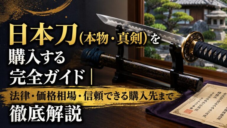 日本刀（本物・真剣）を購入する完全ガイド｜法律・価格相場・信頼できる購入先まで徹底解説
