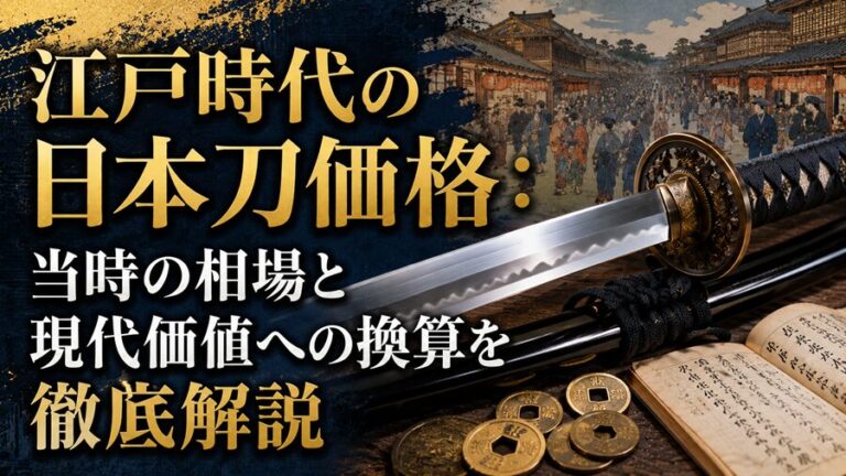江戸時代の日本刀価格：当時の相場と現代価値への換算を徹底解説