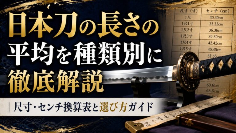 日本刀の長さの平均を種類別に徹底解説｜尺寸・センチ換算表と選び方ガイド