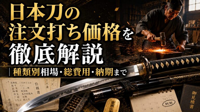 日本刀の注文打ち価格を徹底解説｜種類別相場・総費用・納期まで