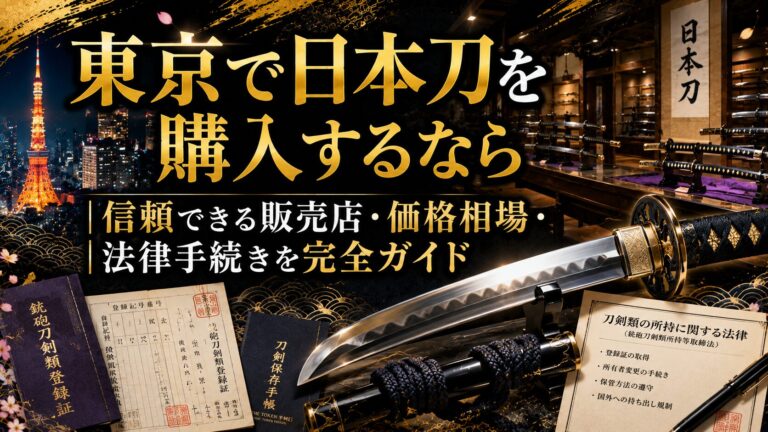東京で日本刀を購入するなら｜信頼できる販売店・価格相場・法律手続きを完全ガイド
