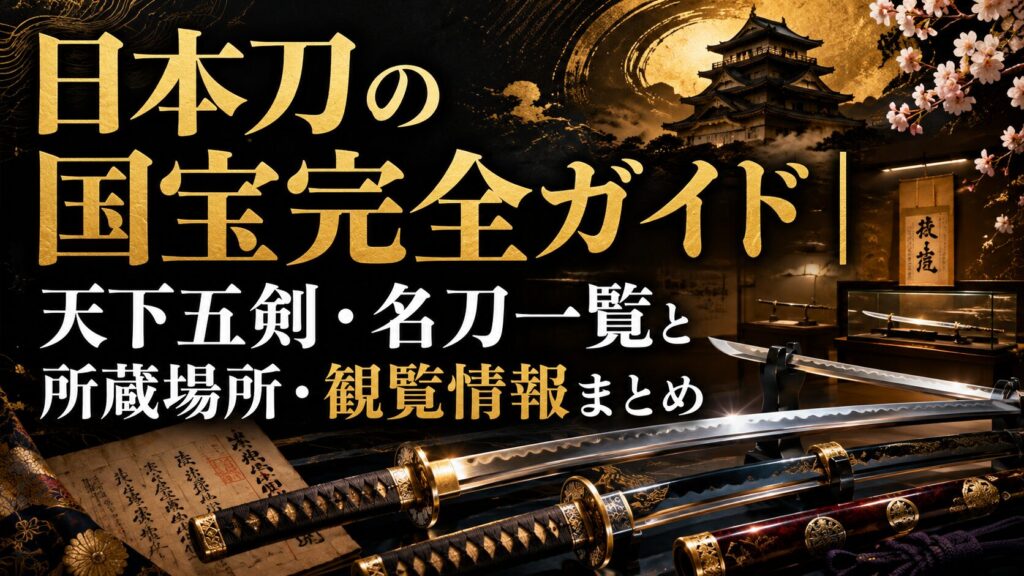 日本刀の国宝完全ガイド｜天下五剣・名刀一覧と所蔵場所・観覧情報まとめ