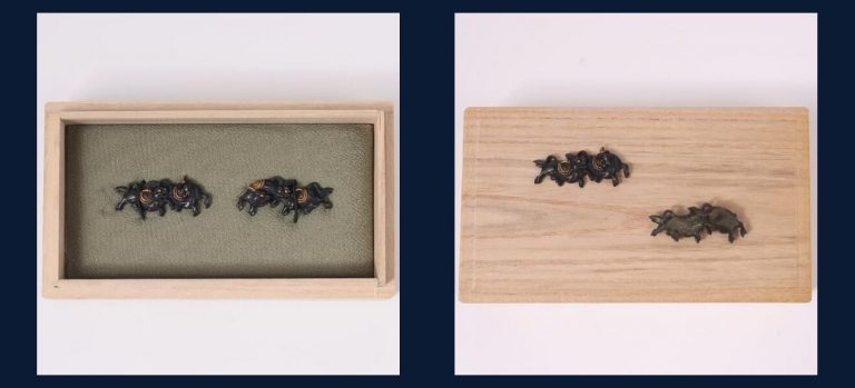一角獣図目貫 無銘