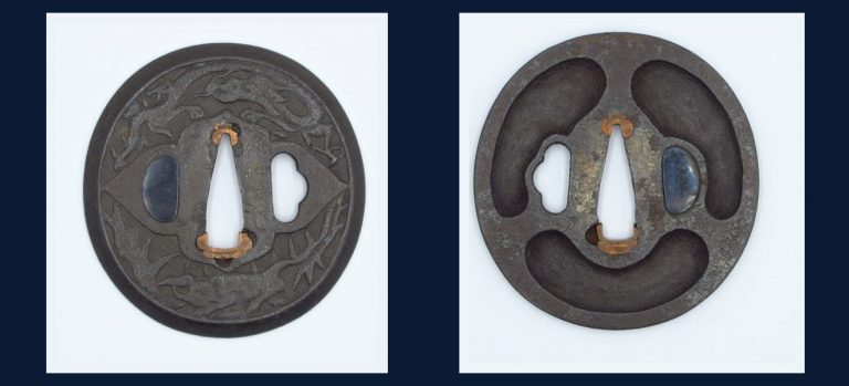 龍虎図鐔 無銘（南蛮）