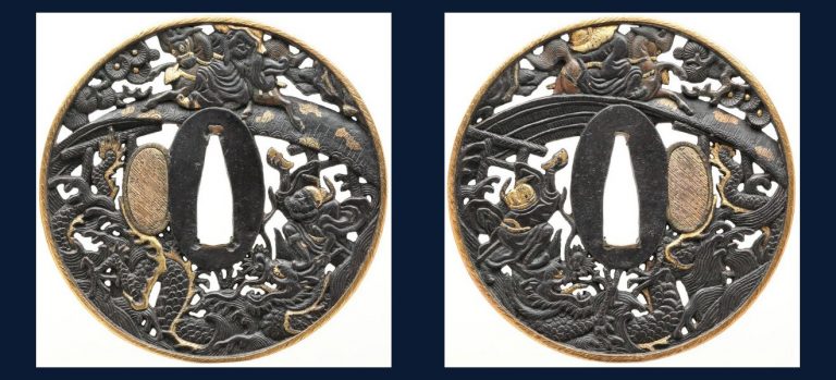 黄石公・張良図鐔 無銘 彦根
