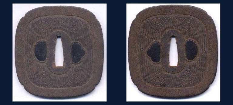 木目文様図鐔 正阿弥派