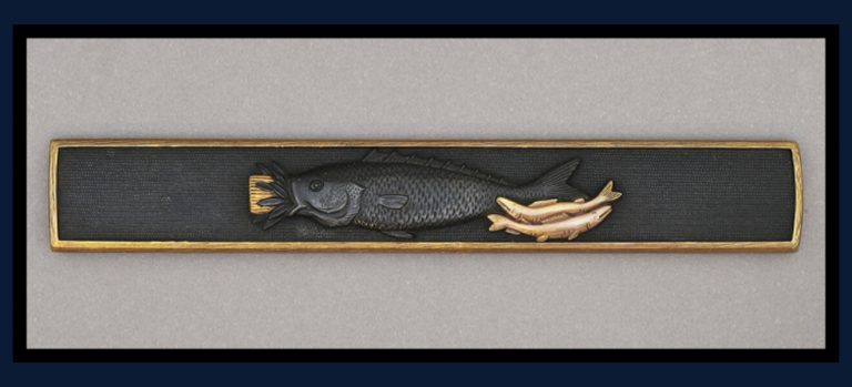 魚の図小柄 銘 後藤光孝
