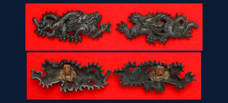 龍図目貫 無銘（京金工）